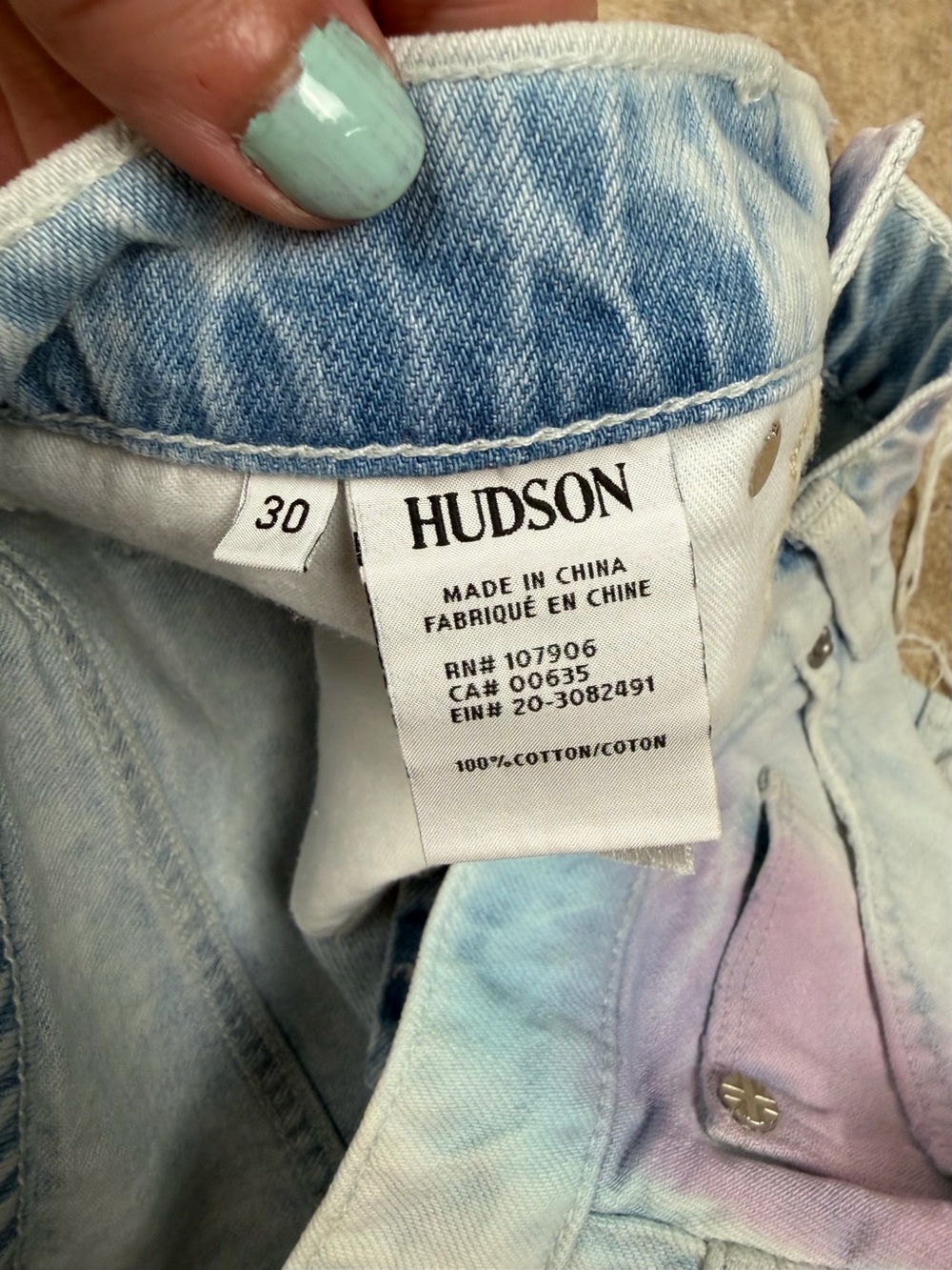 Hudson Jeans The Viper Tie Dye Mini Skirt Size:  30 - Picture 14 of 15